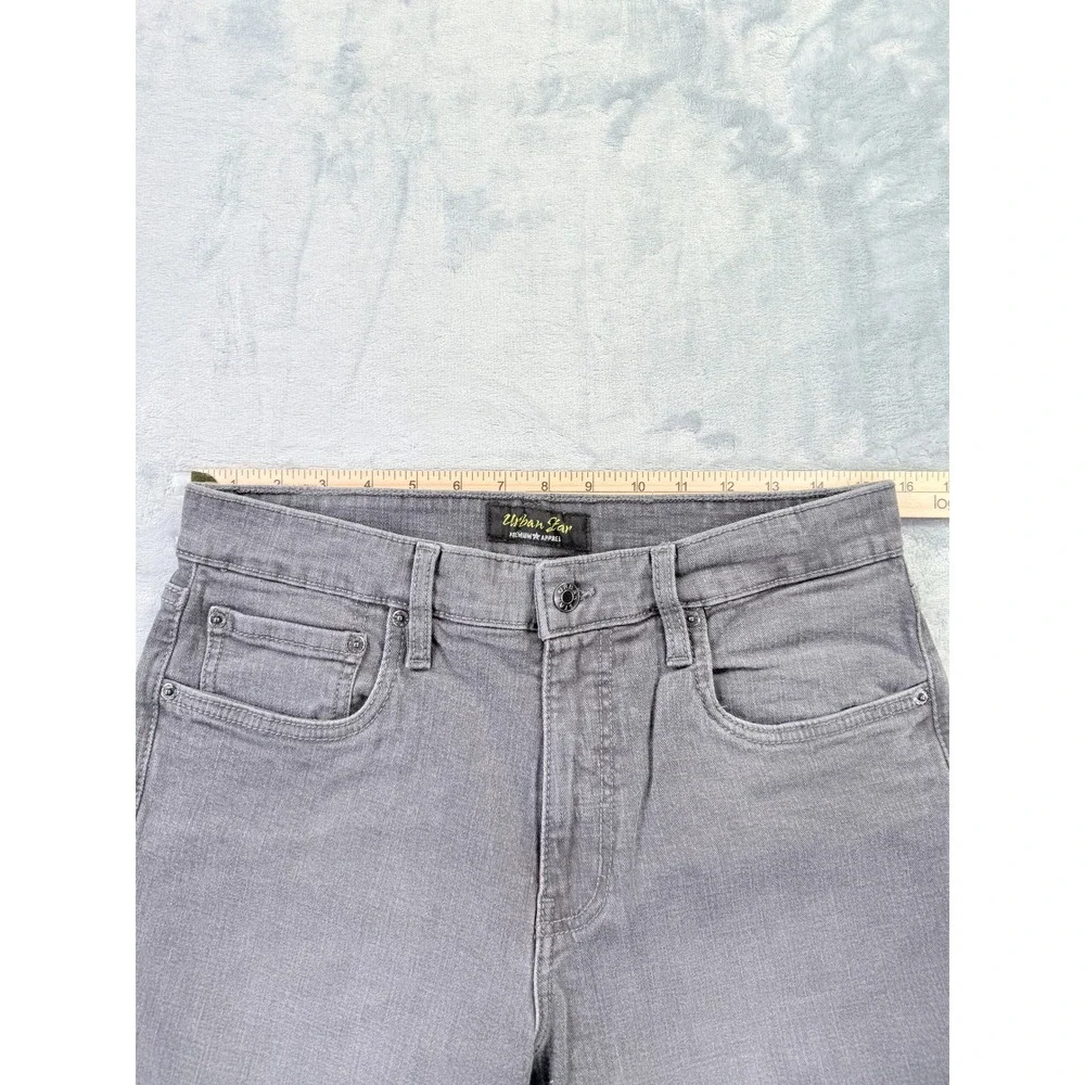 Urban Star Mens Straight Leg Gray Denim Jeans 32x30 02518231US Stretch Cotton